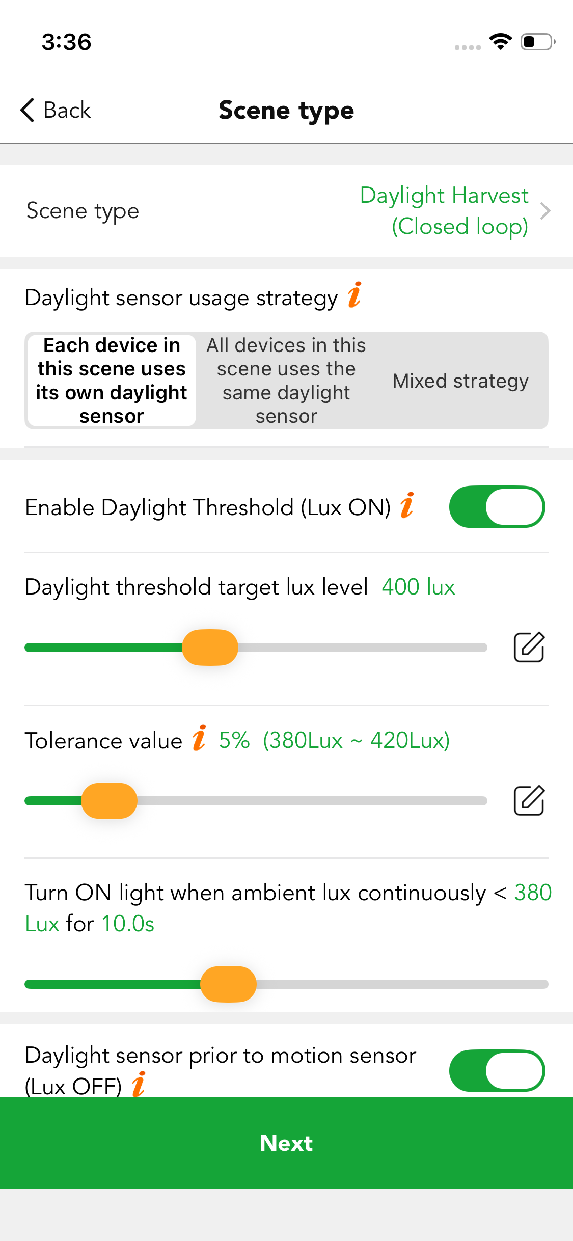 Closed-loop daylight harvesting control for education spaces
